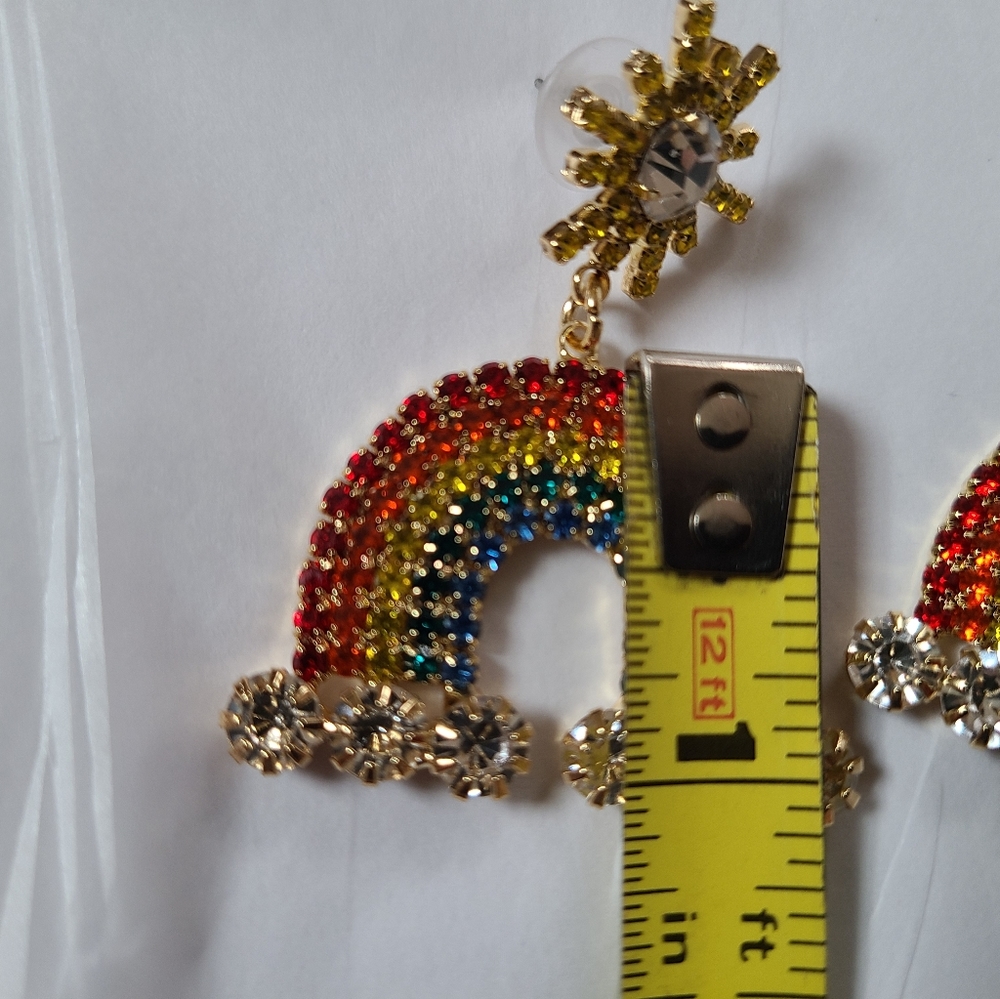 🌈Brand New- Colorful Rainbow Earrings  so cute! - Picture 11 of 11